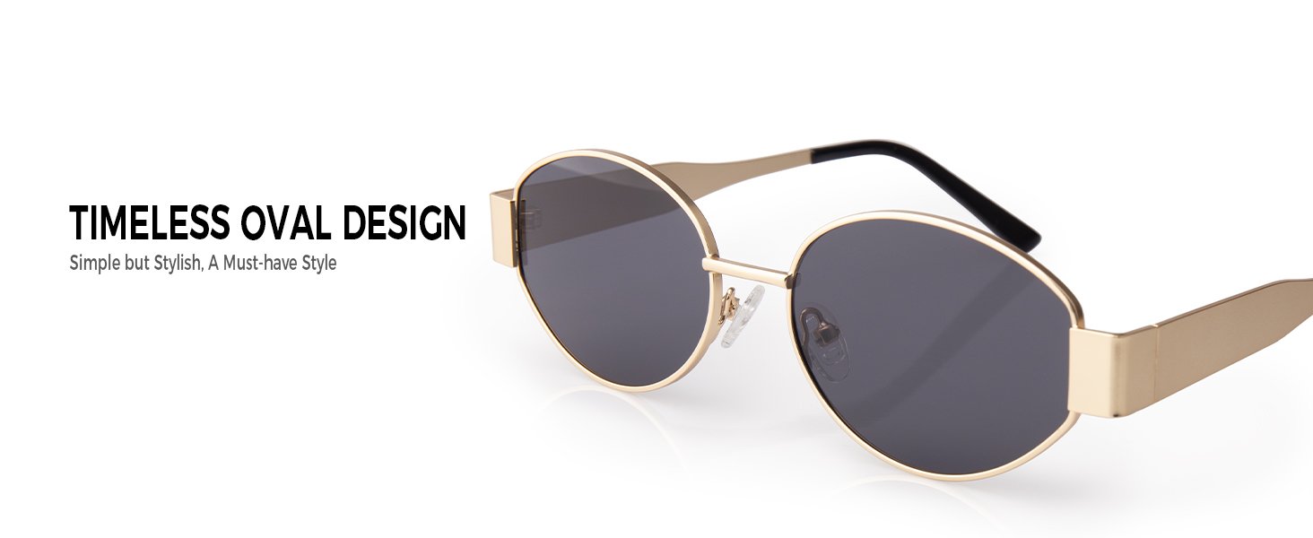 timeless oval design sunglasses