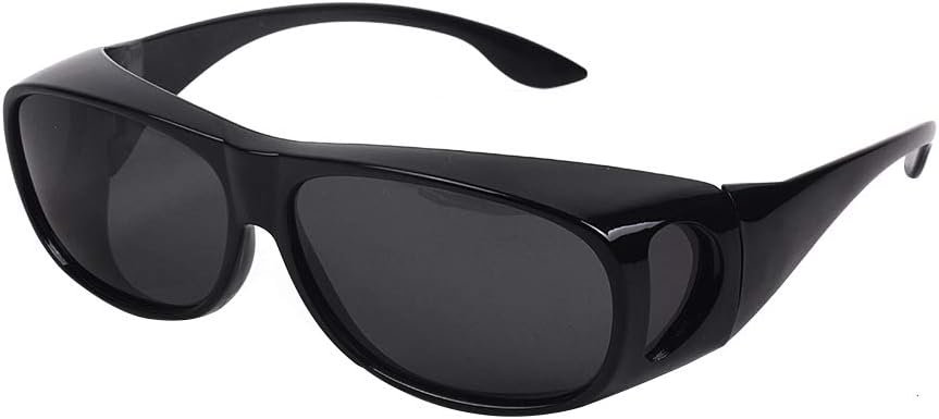 Carsbyvictor Sunglasses Wraparound Night Day Driving Wrap Around Prescription Glasses Anti Glare Sunglasses with Polarized Lens for Man and Women