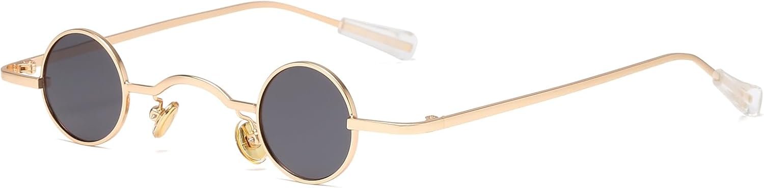 Carsbyvictor Sunglasses Round  Punk Polarized Sunglasses 70s Hippie Circle Small Sun Glasses