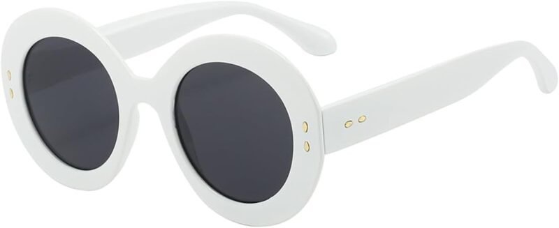 Carsbyvictor Sunglasses Round  Fashion Big Round Sunglasses for Women Stylish Sun Glasses UV400 Protection