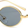 Carsbyvictor Sunglasses Oval Vintage Small Round Sunglasses  OvalSlender Metal Frame Candy Colors B2422
