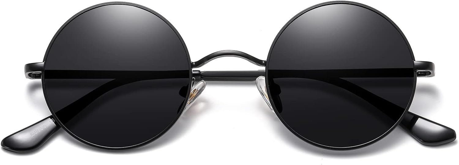 Carsbyvictor Sunglasses Round  Small Round Sunglasses Polarized for Men Women Retro Vintage Circle Hippie Sun Glasses UV400