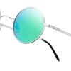 Carsbyvictor Sunglasses Round Vintage Small Round Polarized Hippie Sunglasses for Men Women Circle Sun Glasses NP1002