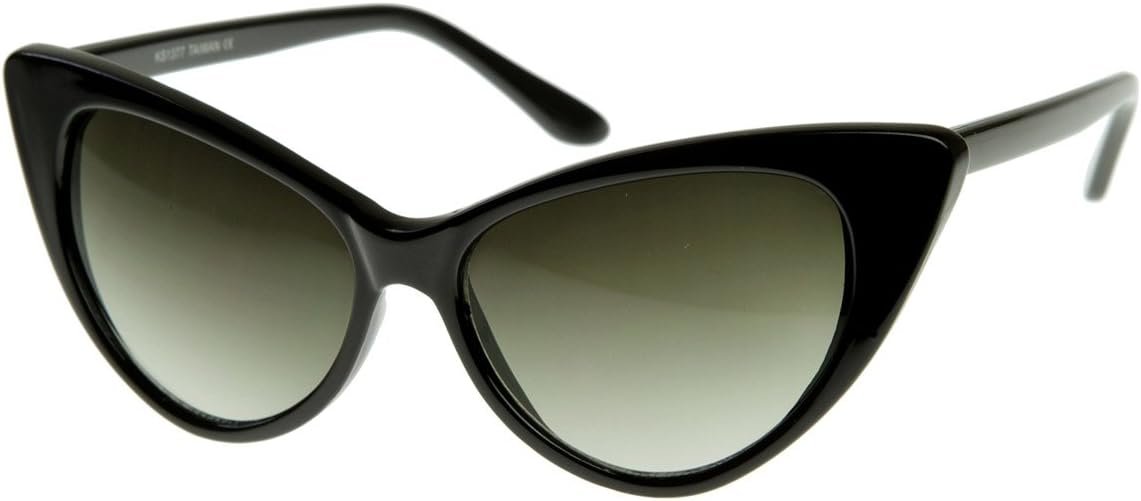 51HXE10UekL._AC_SL1200 Carsbyvictor Sunglasses Cat Eye Super Cateyes Vintage Inspired Fashion Mod Chic High Pointed Cat-Eye Sunglasses
