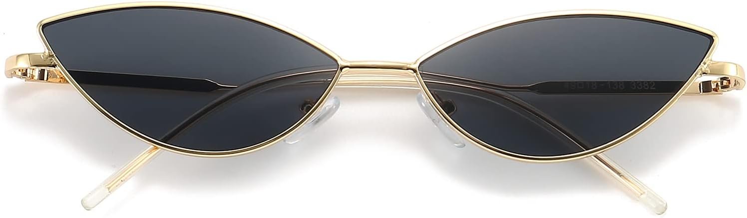 Carsbyvictor Sunglasses Cat Eye Cute Sunglasses for Women Men Triangle Vintage Trendy Cool Sun Glasses