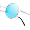 Carsbyvictor Sunglasses Round Vintage Small Round Polarized Hippie Sunglasses for Men Women Circle Sun Glasses NP1002