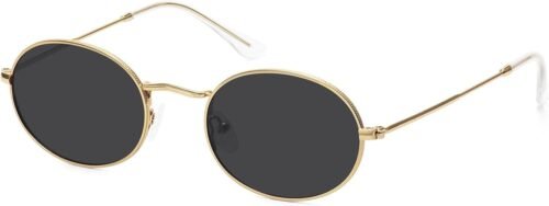 Carsbyvictor Sunglasses Small  Oval Sunglasses for Women Men Trendy Metal Sun Glasses Classic Shades FZN903