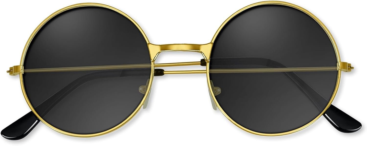 Carsbyvictor Sunglasses Round 1-3 Pairs Hippie Sunglasses 70s Round Hippie Glasses Party Decoration Sunglasses for Women with Colored Glasses Cloth