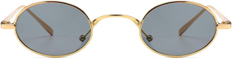 Carsbyvictor Sunglasses Oval Vintage Small Round Sunglasses  OvalSlender Metal Frame Candy Colors B2422