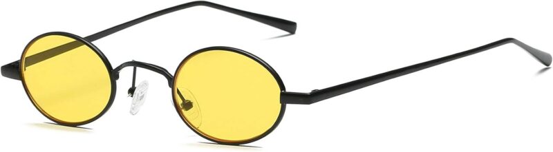 Carsbyvictor Sunglasses Oval Vintage Small Round Sunglasses  OvalSlender Metal Frame Candy Colors B2422