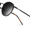 Carsbyvictor Sunglasses Round  Ponderable Metal Round Sunglasses for Men Women Classic Vintage Polarized Circle Sun Glasses