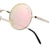 Carsbyvictor Sunglasses Round Vintage Small Round Polarized Hippie Sunglasses for Men Women Circle Sun Glasses NP1002