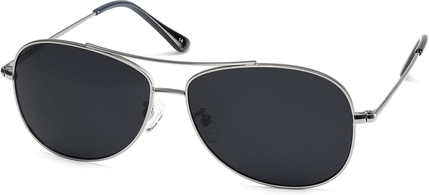 Carsbyvictor Sunglasses for Women Men Polarized Pilot Sunglasses Military Shades Vintage Classic Metal Sun Glasses