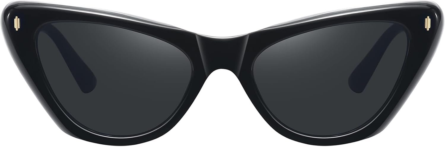 Carsbyvictor Sunglasses Cat EyeTrendy  Cat Eye Sunglasses for Women Classic Stylish 90s Vintage Cute Shades Designer Sunnies UV400 Lens FZN801