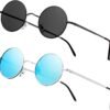 Carsbyvictor Sunglasses Round Vintage Small Round Polarized Hippie Sunglasses for Men Women Circle Sun Glasses NP1002