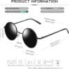 Carsbyvictor Sunglasses Round  Polarized Round Sunglasses for Women Men Circle Hippie Style Sun Glasses UV400 Protection