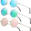 Carsbyvictor Sunglasses Round Vintage Small Round Polarized Hippie Sunglasses for Men Women Circle Sun Glasses NP1002