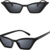 Carsbyvictor Sunglasses Cat Eye Small Cat Eye Sunglasses for Men and Women Skinny  Frame Y2K Shades Trendy Fun Fashion Glasses