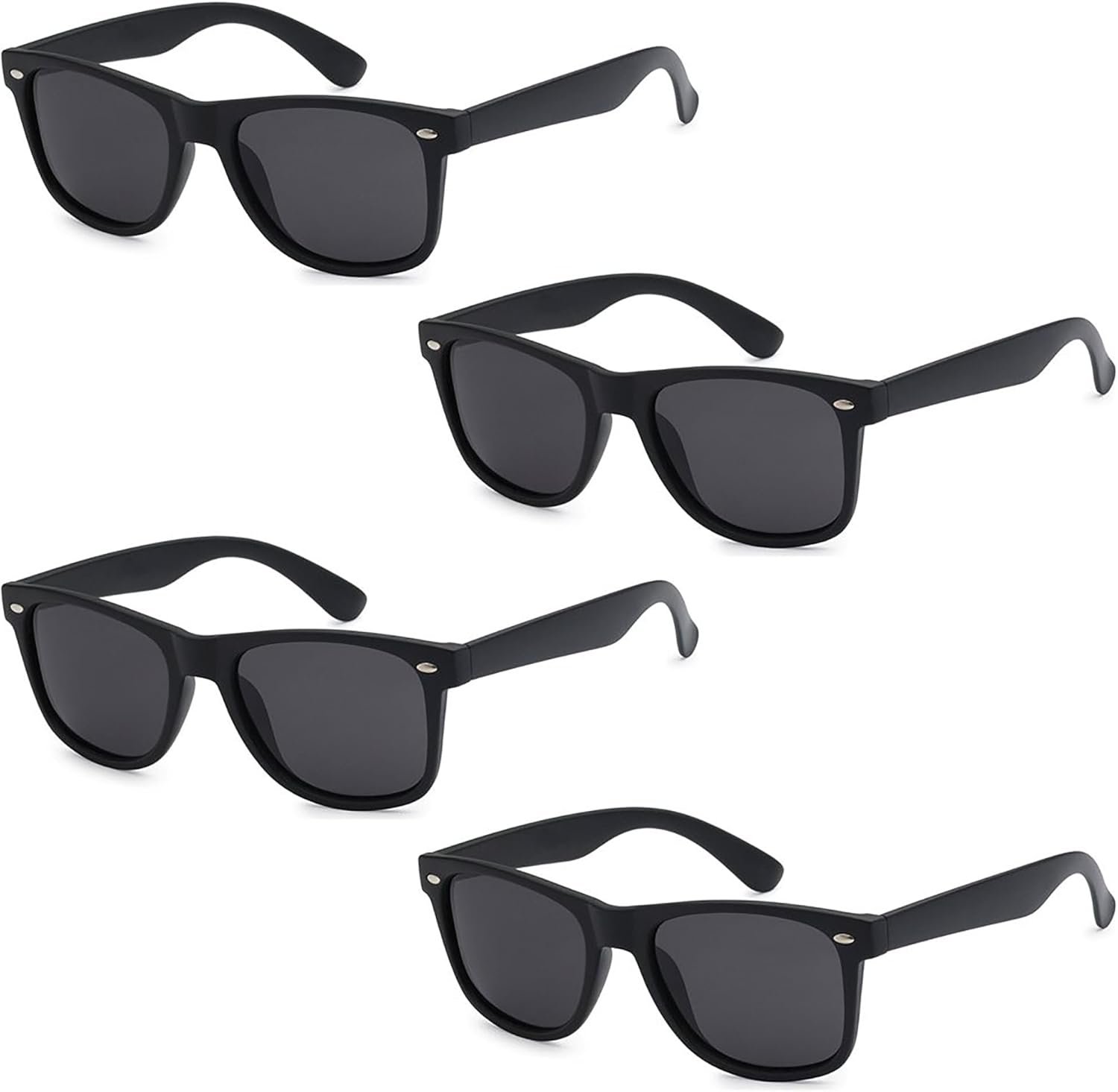 Carsbyvictor Sunglasses Wholesale Unisex 80’s Retro Classic Sunglasses Wayfarer- 100% UV Protection Bulk Sunglasses Wayfarerfor Adults & Teens – Pack of 4