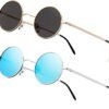 Carsbyvictor Sunglasses Round Vintage Small Round Polarized Hippie Sunglasses for Men Women Circle Sun Glasses NP1002