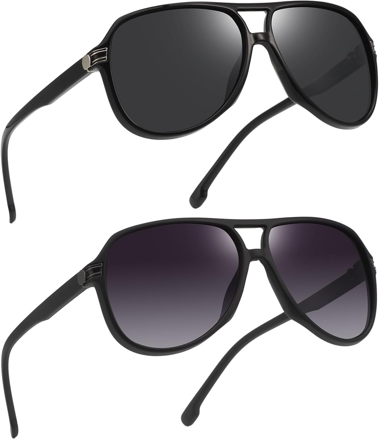 Carsbyvictor Sunglasses Polarized  Sunglasses for Men Women,Double Bridge Square Sport Sun Glasses Pilot Shades UV Protection