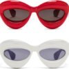 Carsbyvictor Sunglasses Cat EyeFashion Inflated Cat-eye Sunglasses for Women Oversized Frame Sexy Lip Candy Color Glasses Trendy Designer Style