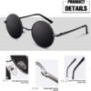 Carsbyvictor Sunglasses Round  Men Women Shades Polarized Hippie Lennon Retro Circle UV400 Sun Glasses