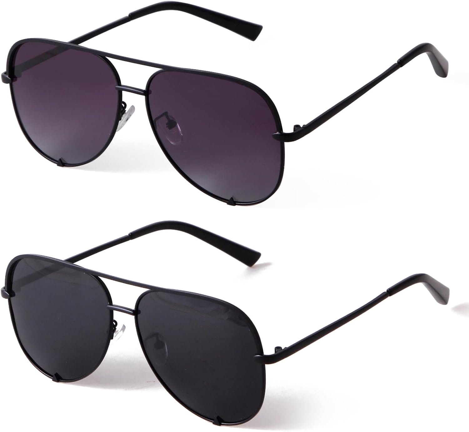 Carsbyvictor Sunglasses Oversized  Sunglasses for Women Men Trendy Retro Bulk Shade Black Faded Sun Glasses Classic UV Protection