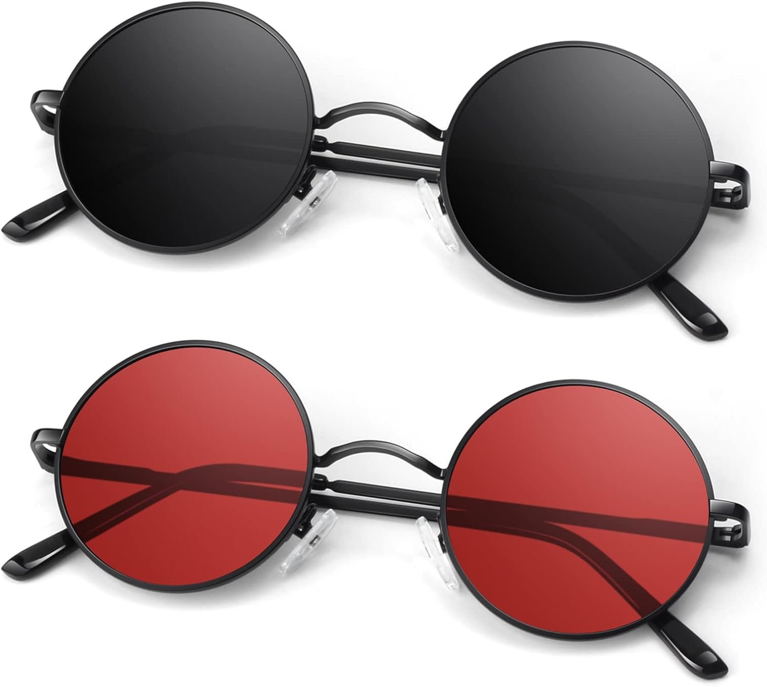 Carsbyvictor Sunglasses Round  Polarized Sunglasses Men Women,Retro Metal Hippie Shades with 100% UV Protection