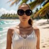 Carsbyvictor Sunglasses Round  Fashion Big Round Sunglasses for Women Stylish Sun Glasses UV400 Protection