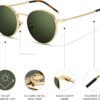 Carsbyvictor Sunglasses Round  Ponderable Metal Round Sunglasses for Men Women Classic Vintage Polarized Circle Sun Glasses