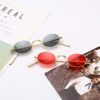 Carsbyvictor Sunglasses Oval Vintage Small Round Sunglasses  OvalSlender Metal Frame Candy Colors B2422