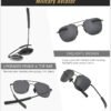 Carsbyvictor Sunglasses Military Style Polarized Pilot  Sunglasses and Square  Sunglasses for Men UV400 Protection