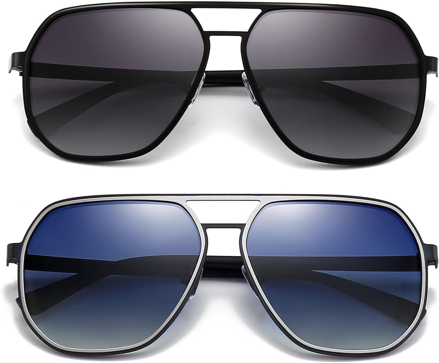 Carsbyvictor Sunglasses for Men and Women, Polarized Trendy Square Sun Glasses Retro Pilot Shades UV Protection