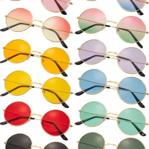 Carsbyvictor Sunglasses Round  Retro Small Round Sunglasses for Men Women Vintage Style Metal Frame