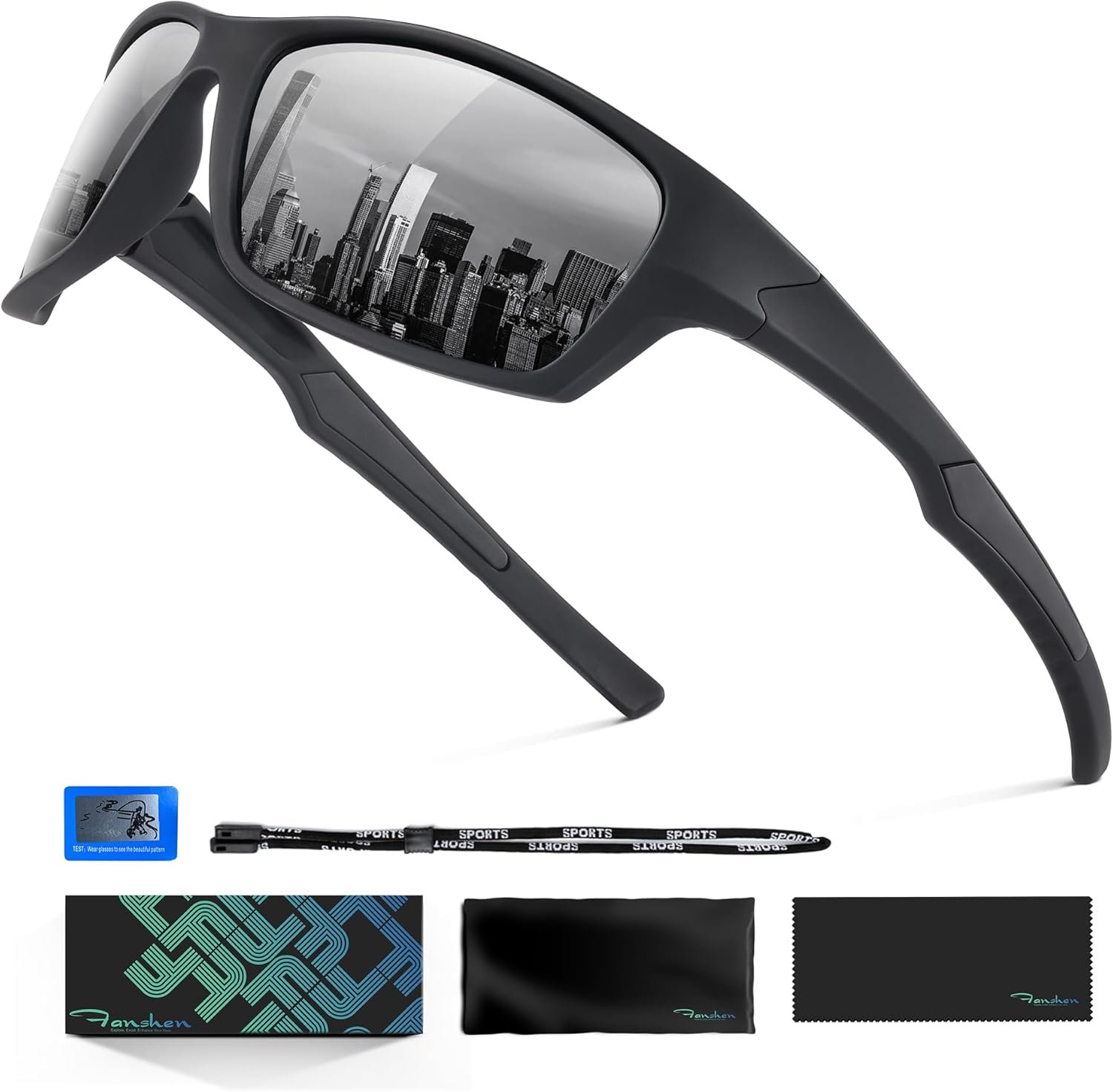 Carsbyvictor Sunglasses Wraparound Sports Polarized Sunglasses for Men – Wrap Around Sunglasses for Mens Womens Cycling Running UV Protection