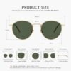 Carsbyvictor Sunglasses Round  Ponderable Metal Round Sunglasses for Men Women Classic Vintage Polarized Circle Sun Glasses