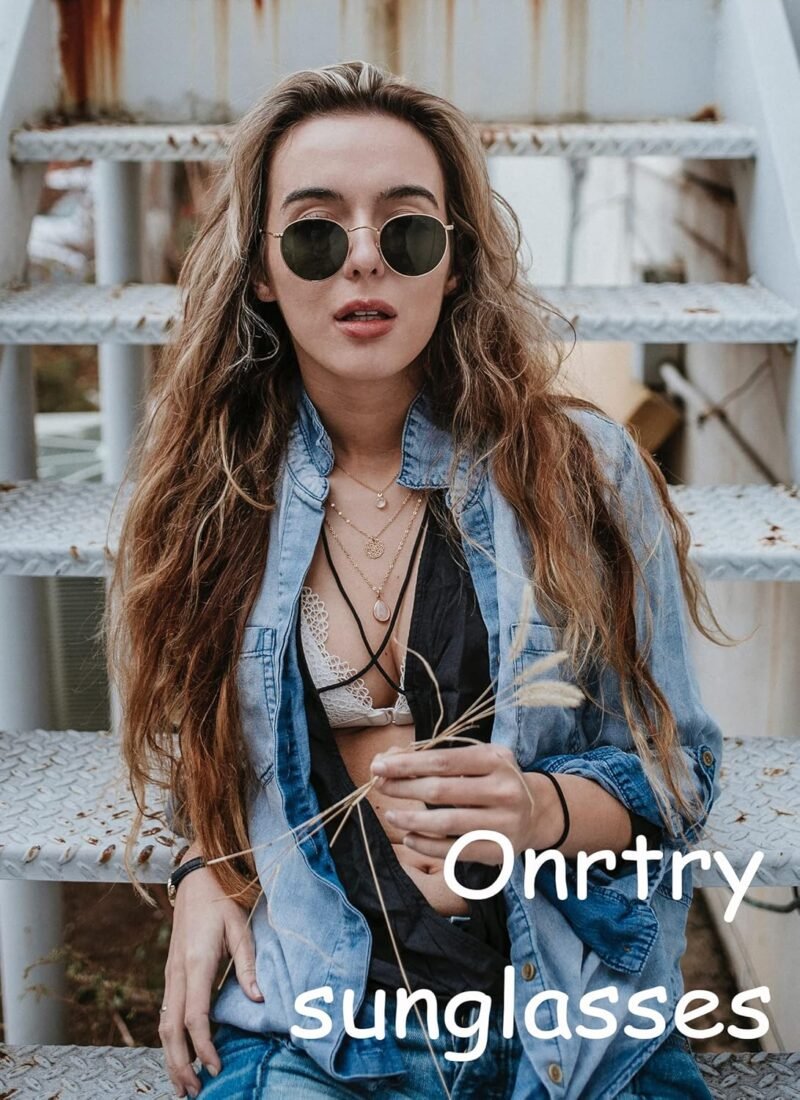 Carsbyvictor Sunglasses Round Small Round Polarized Sunglasses for Men Women Classic Circle Metal Frame Sun Glasses 2 Pack