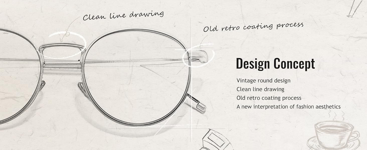 Vintage round design with Clean line drawing Old retro coating process